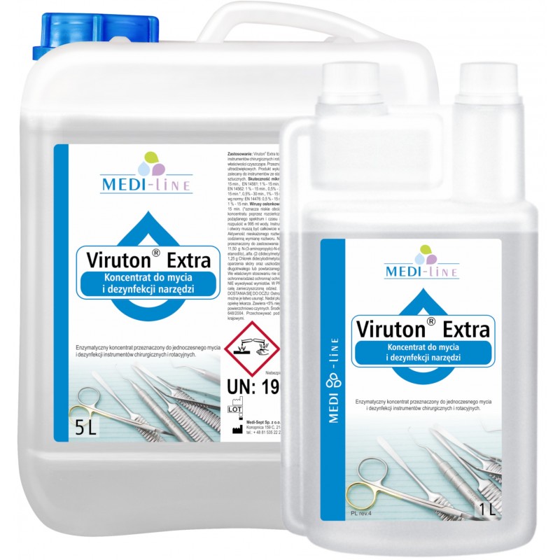 Viruton Ekstra - enzymatyczny preparat do mycia i dezynfekcji narzędzi 